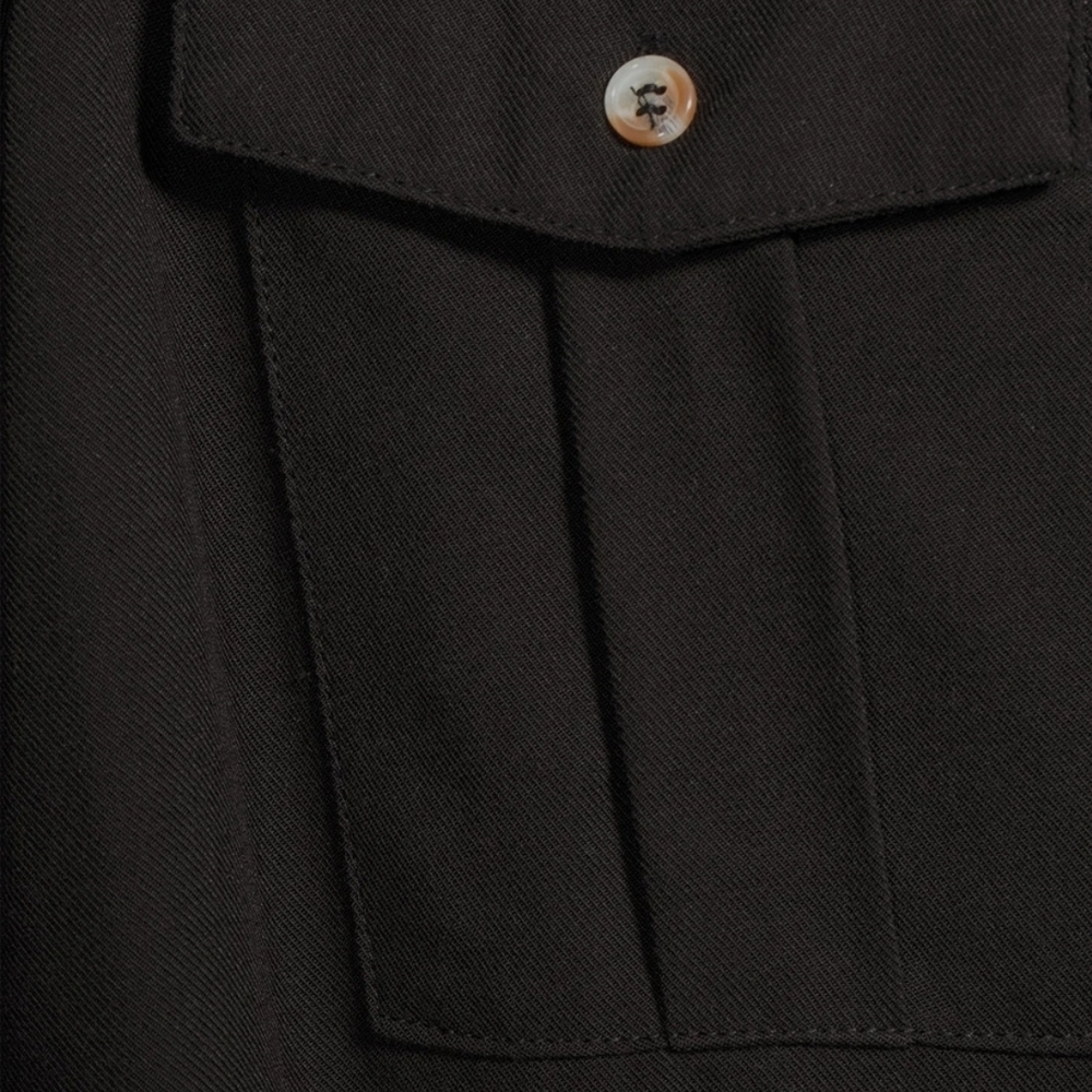 No Boundaries NEW Plus Juniors Black Roll Tab Sleeves Drawstring Utility Top - Picture 5 of 7